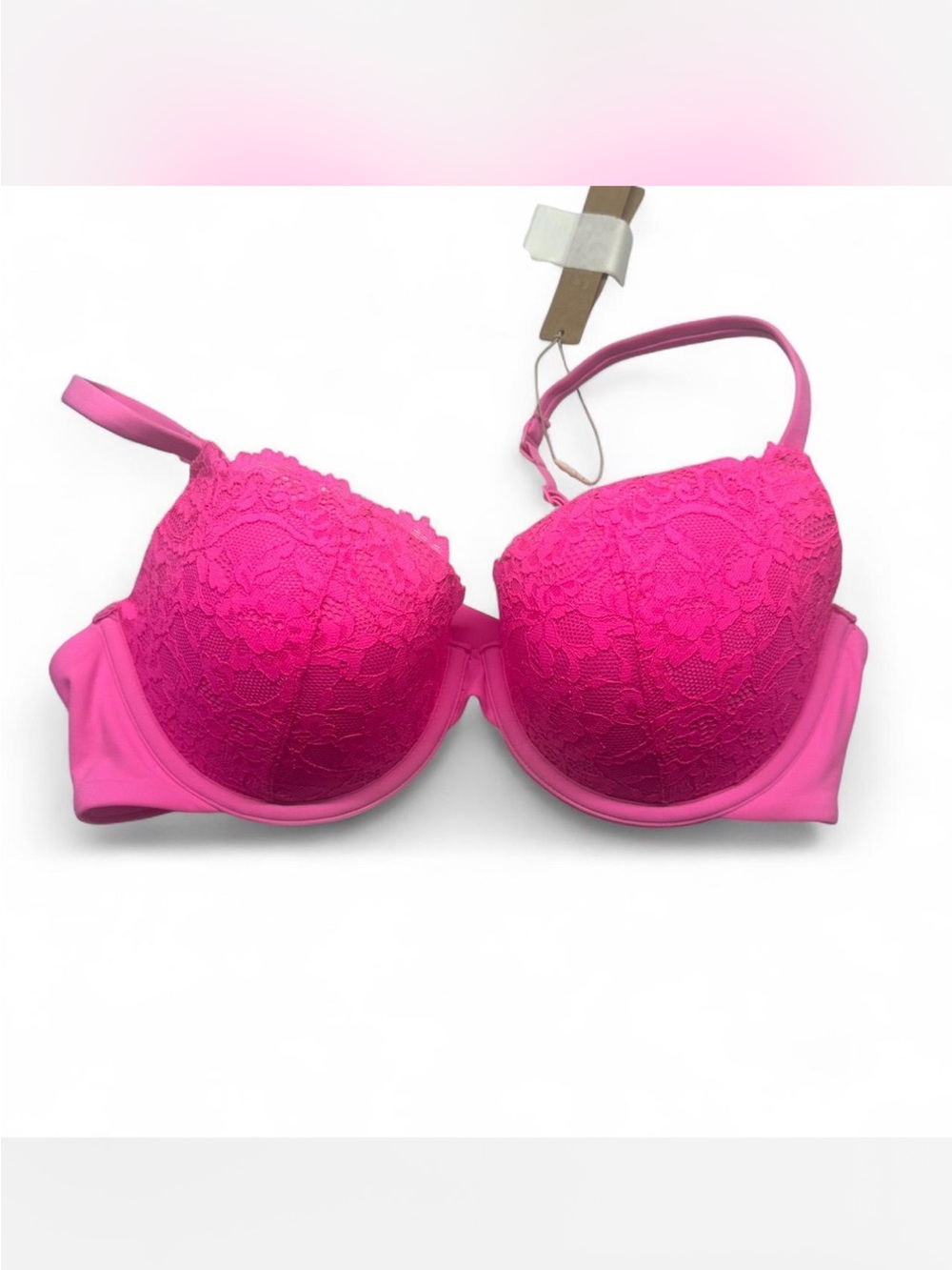 SKIMS Lace Push-Up Bra - Fuchsia Pink